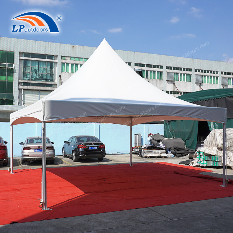 Как установить палатку с высоким пиком 6x6 м (20x20 футов)