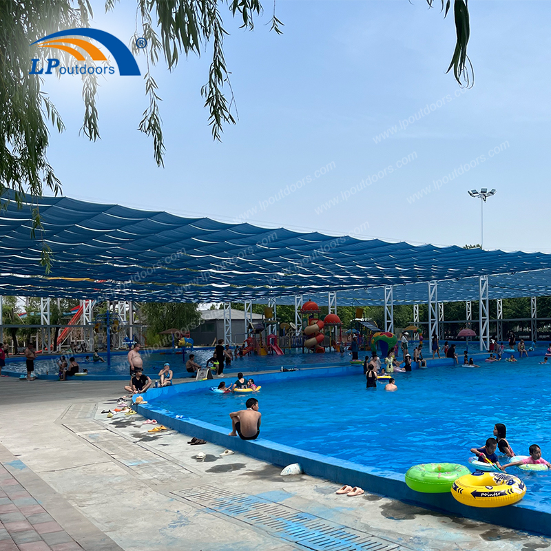 Выдвижная пергола HDPE с долговечной открытой тканью для солнечного укрытия