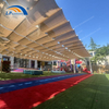 Выдвижная пергола HDPE с долговечной открытой тканью для солнечного укрытия